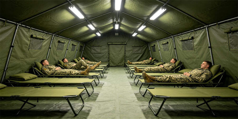 military foldable mattress application field deployment tent bright YRF textile China manufacturer