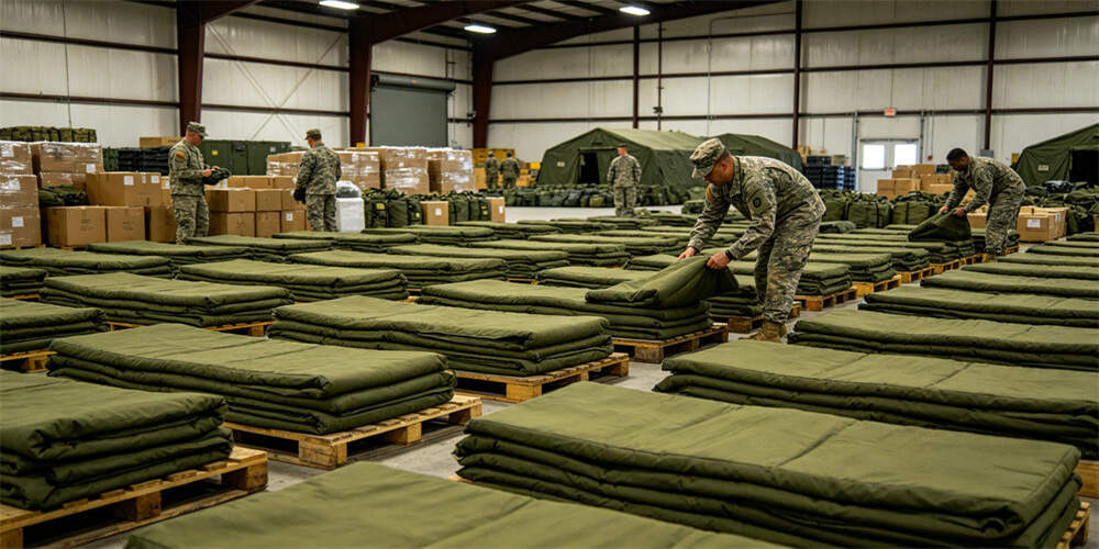 military foldable mattress application training camp outdoor olive green YRF textile China manufacturer