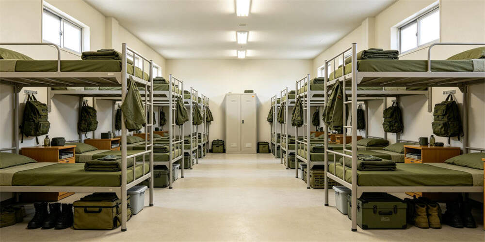 military foldable mattress application long term barracks tidy YRF textile China manufacturer wholesal