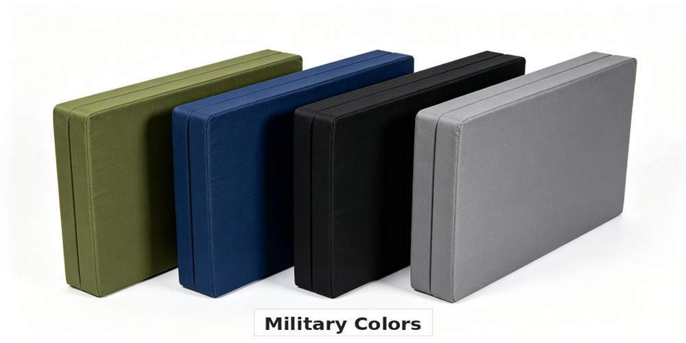 military foldable mattress color options olive green navy blue black gray desert brown YRF textile China