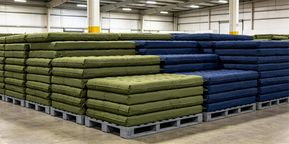 military foldable mattress bulk order warehouse stacked YRF textile China manufacturer wholesale