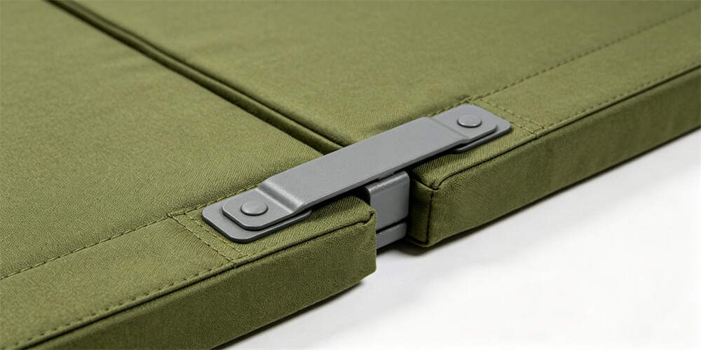 military foldable mattress detail hinge gray metal YRF textile China manufacturer wholesale bulk supplies