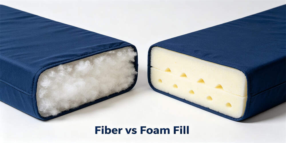 school dormitory thin mattress feature inner core comparison polyester fiber vs foam YRF