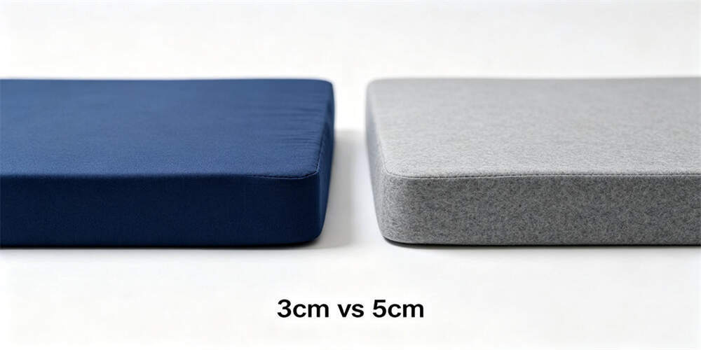 school dormitory thin mattress thickness comparison 3cm navy blue 5cm gray YRF textile China manufact