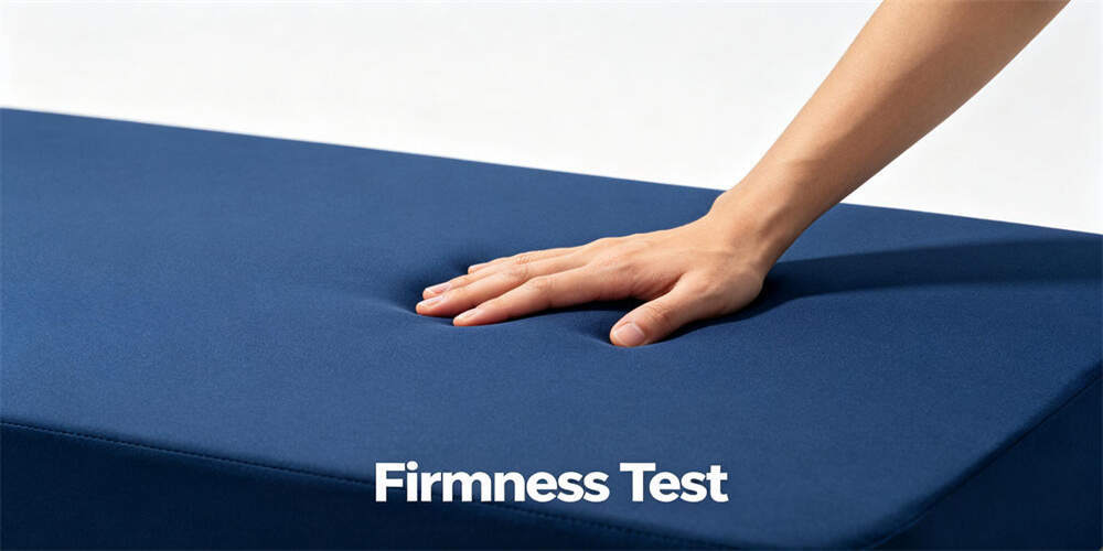school dormitory thin mattress feature firmness test hand press navy blue YRF textile China manufact