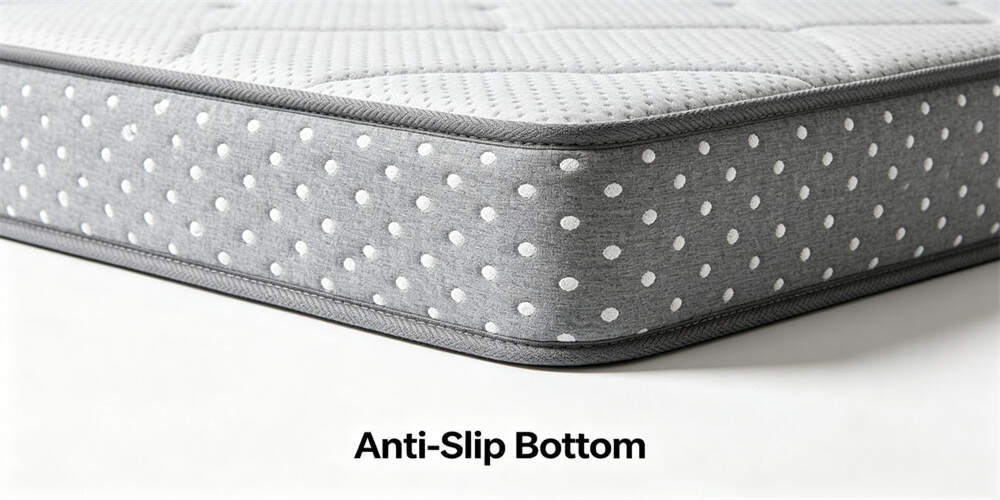 school dormitory thin mattress feature anti slip bottom gray dotted YRF textile China manufacturer