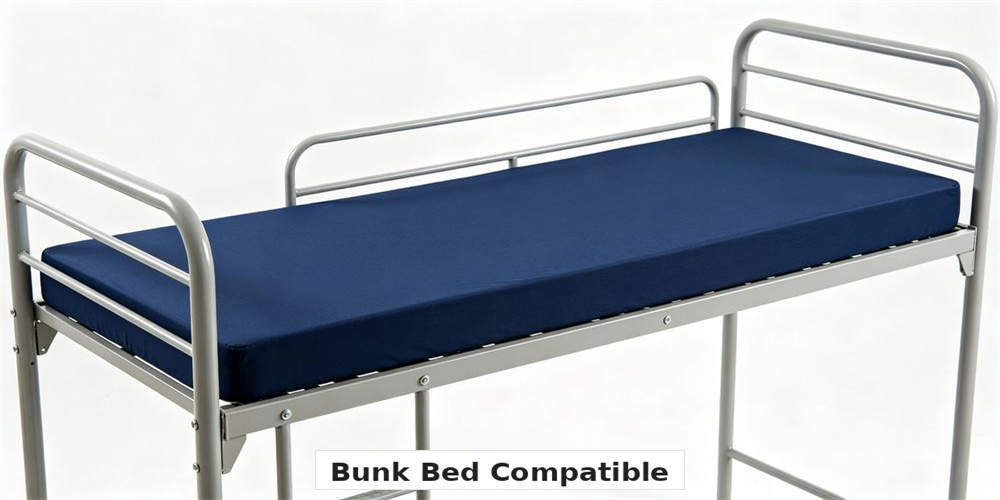 school dormitory thin mattress feature bunk bed compatible navy blue YRF textile China manufacturer 