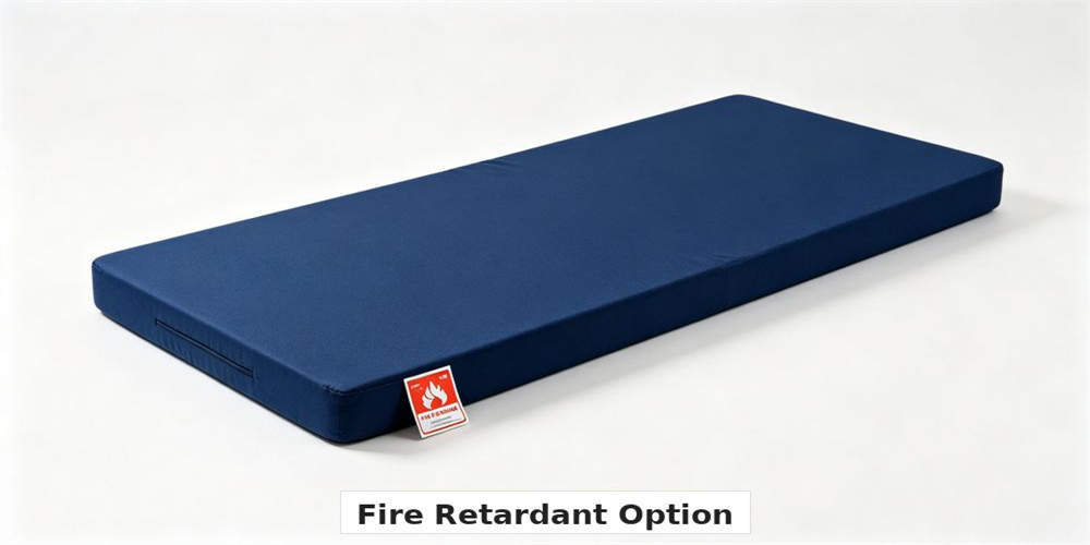 school dormitory thin mattress feature fire retardant option navy blue YRF textile China manufacture