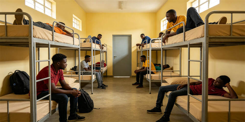 school dormitory thin mattress application vocational training center beige mattress YRF