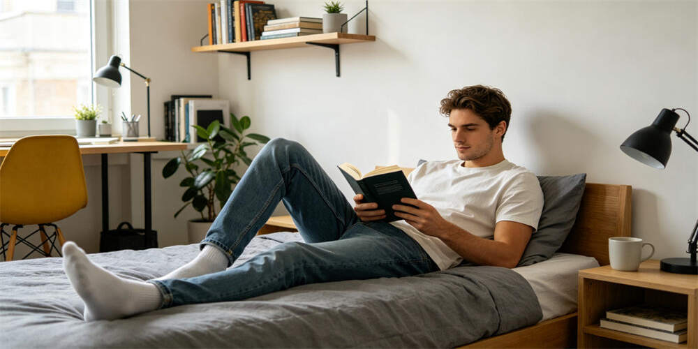 school dormitory thin mattress application student resting gray mattress male YRF textile China manufact