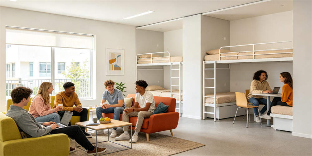 school dormitory thin mattress application dormitory common area beige mattress YRF textile China manufacture