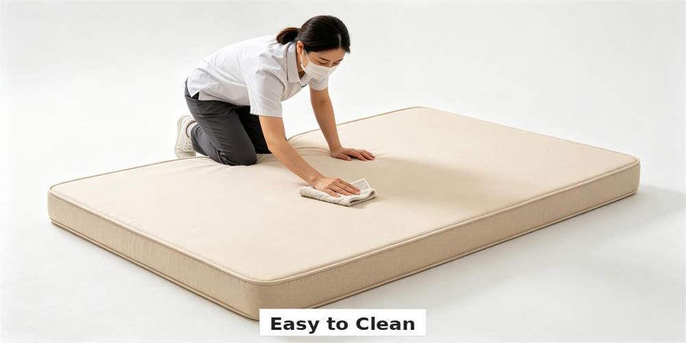 school dormitory thin mattress feature easy to clean wiping beige YRF textile China manufacturer