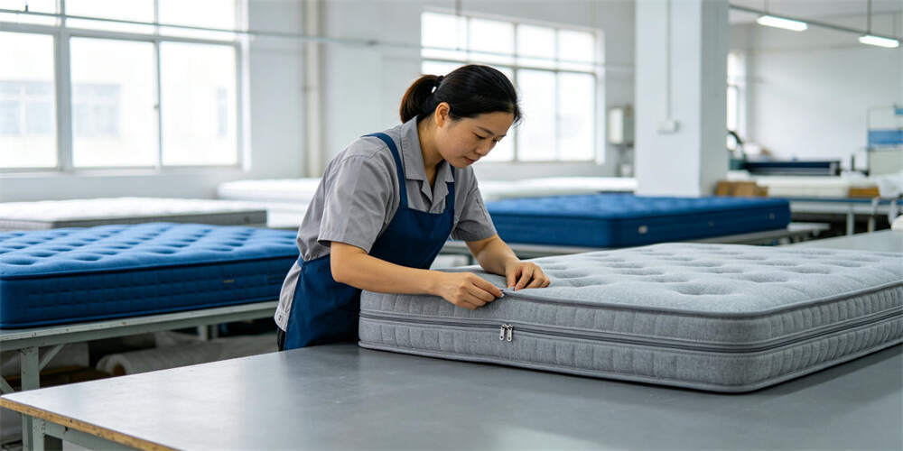school dormitory thin mattress feature breathable fabric navy blue YRF textile China manufacturer