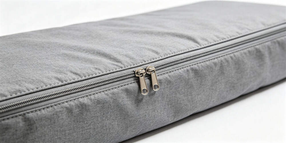 school dormitory thin mattress detail zipper full length gray YRF textile China manufacturer wholesa