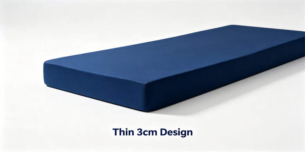 school dormitory thin mattress feature thin design navy blue 3cm side YRF textile China manufacturer