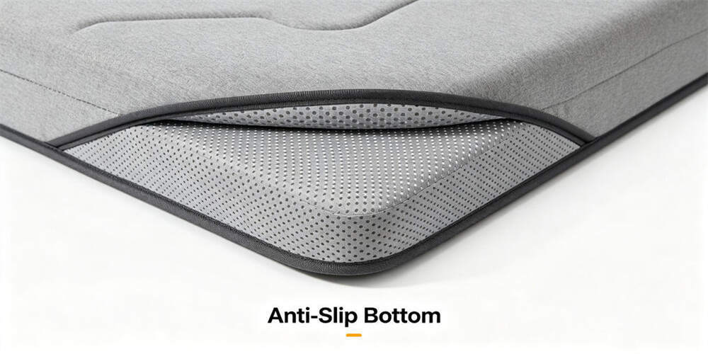school dormitory thin mattress feature anti slip bottom gray dotted YRF textile China manufacturer
