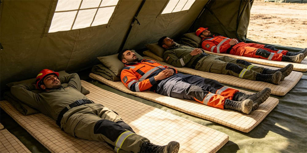emergency relief compressed mattress application emergency responder field camp YRF textile Chinaina manufacturerrer