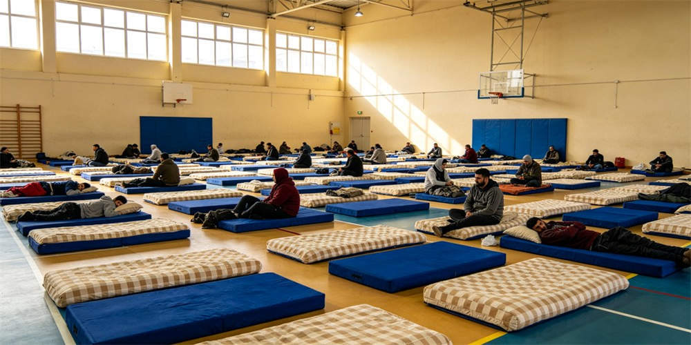 emergency relief compressed mattress application evacuation center gymnasium YRF textile Chinaina manufacturer