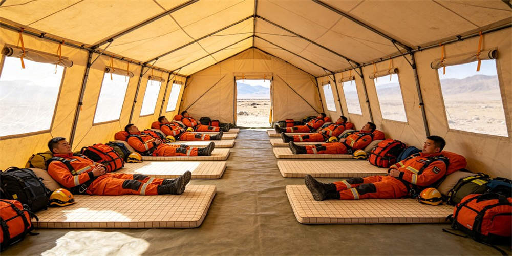 emergency relief compressed mattress application searChina rescue base camp YRF textile Chinaina manufacturer
