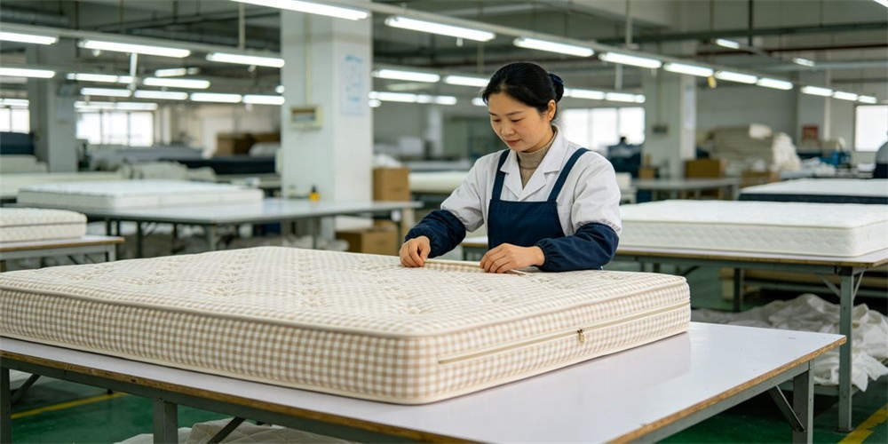 emergency relief compressed mattress factory qc inspection Chinainese worker YRF textile Chinaina manufactureract