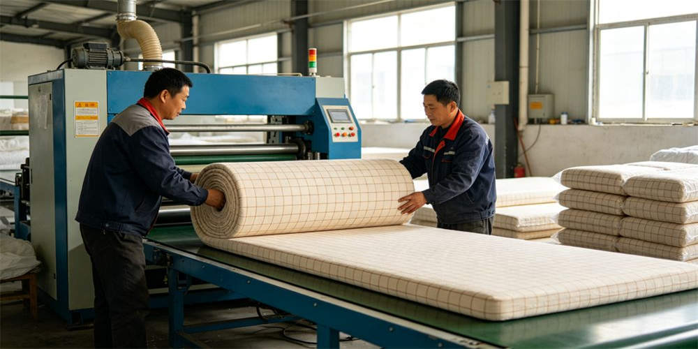 emergency relief compressed mattress factory packaging vacuum compression Chinainese workers YRF
