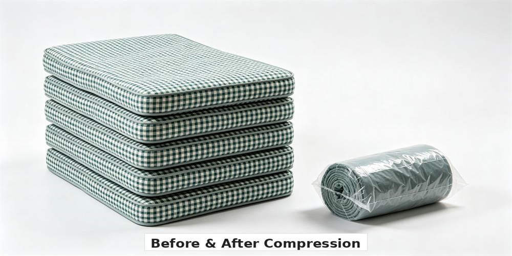 emergency relief compressed mattress comparison before and after compression YRF textile Chinaina manufacturer