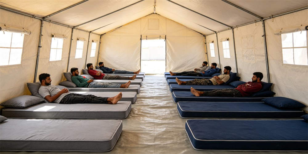refugee camp budget mattress application refugee camp budget mattresses YRF textile China manufactur