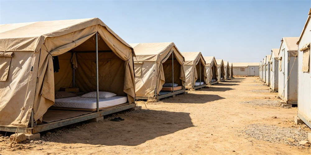 refugee camp budget mattress application long term settlement housing YRF textile China manufacturer
