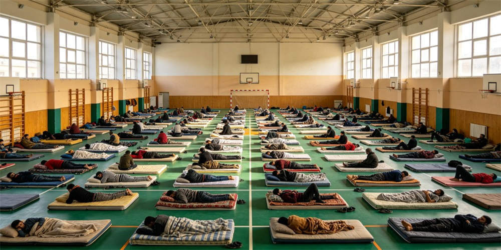 refugee camp budget mattress application collective center shelter YRF textile China manufacturer wholesale