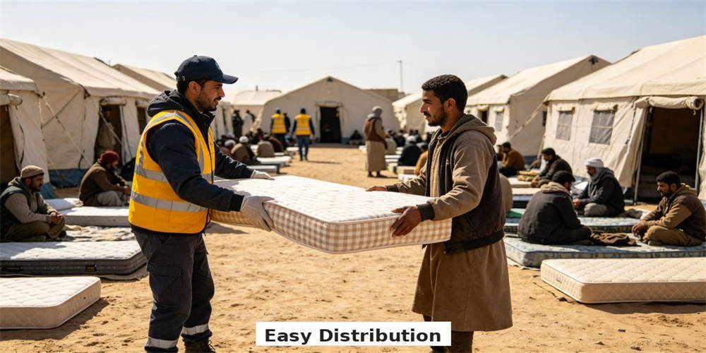 refugee camp budget mattress feature easy distribution YRF textile China manufacturer wholesalele bulk