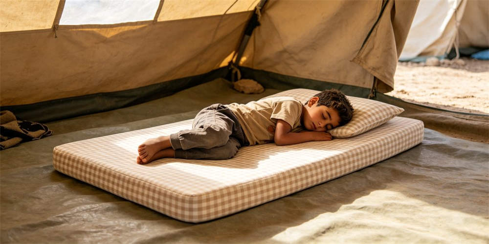 refugee camp budget mattress feature child size mattress YRF textile China manufacturer wholesalele