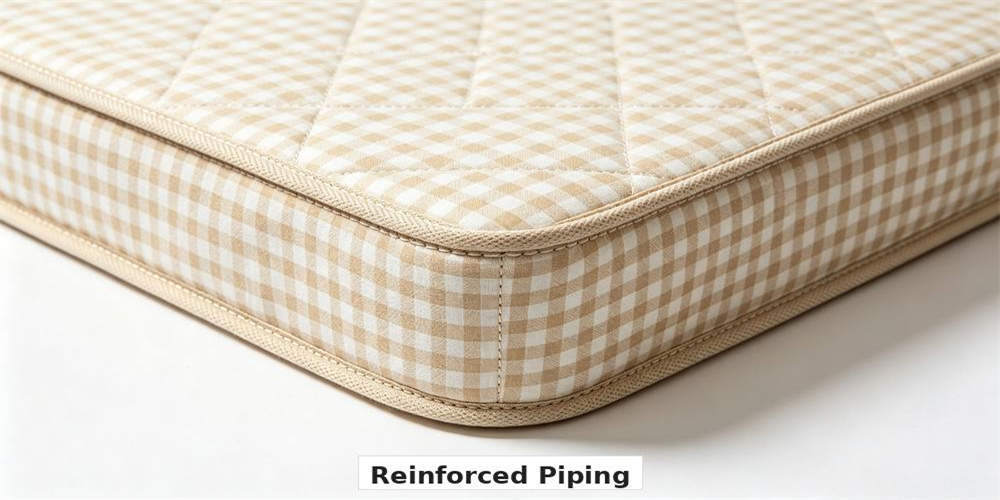 refugee camp budget mattress detail reinforced piping YRF textile China manufacturer wholesalele bulk 
