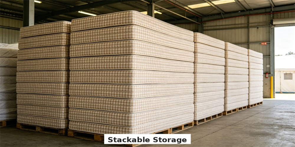 refugee camp budget mattress feature stackable storage YRF textile China manufacturer wholesalele bulk