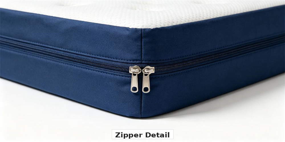 high density foam mattress detail zipper detail YRF textile China manufacturer wholesale bulk