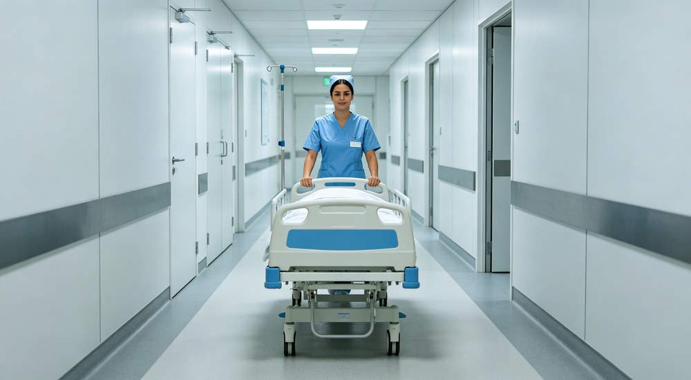 Hospital medical bedding detail view for institutional procurement Hospital medical bedding detail view for institutional procurement