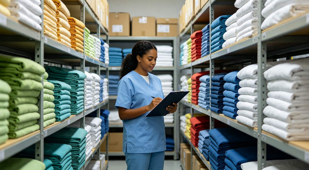 Hospital medical bedding detail view for institutional procurement Hospital medical bedding detail view for institutional procurement