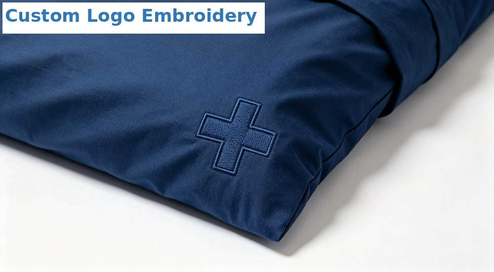 YRF custom logo labeling service for hospital medical bedding YRF custom logo labeling service for hospital medical bedding