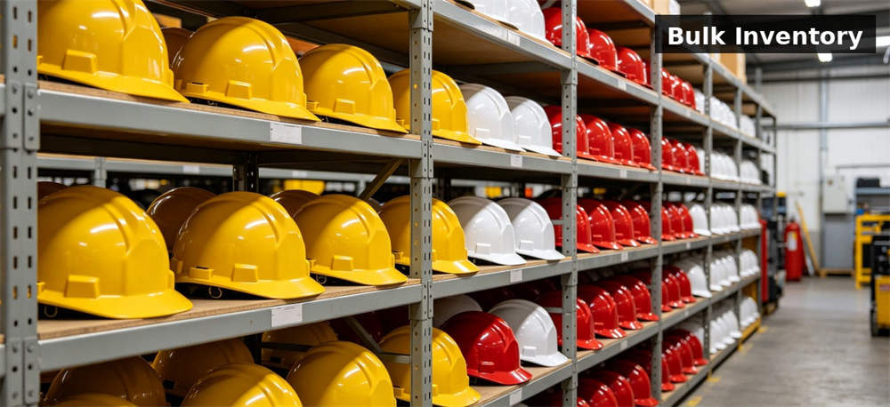 Diverse firefighter team helmets for institutional procurement, inspection and supply planning
