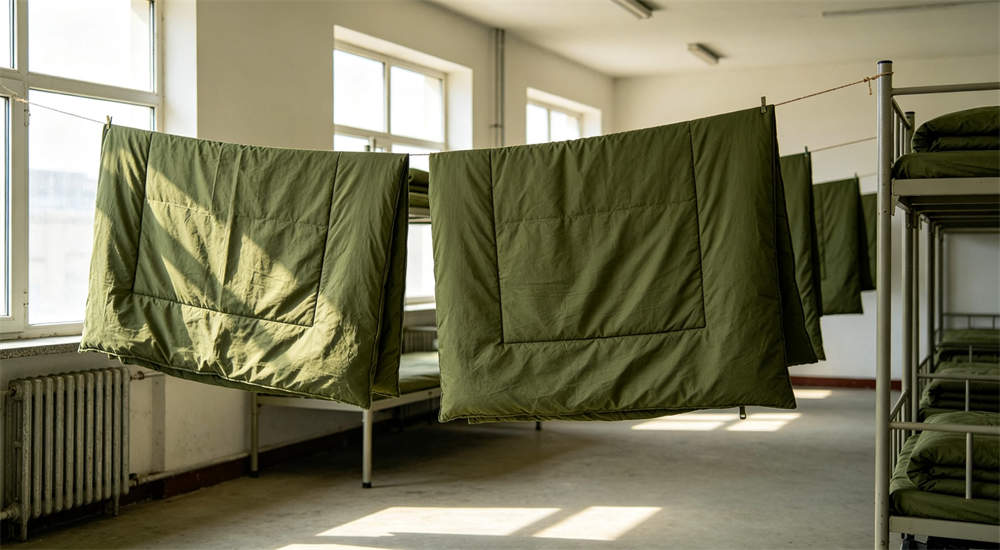 Military police bedding detail view for institutional procurement