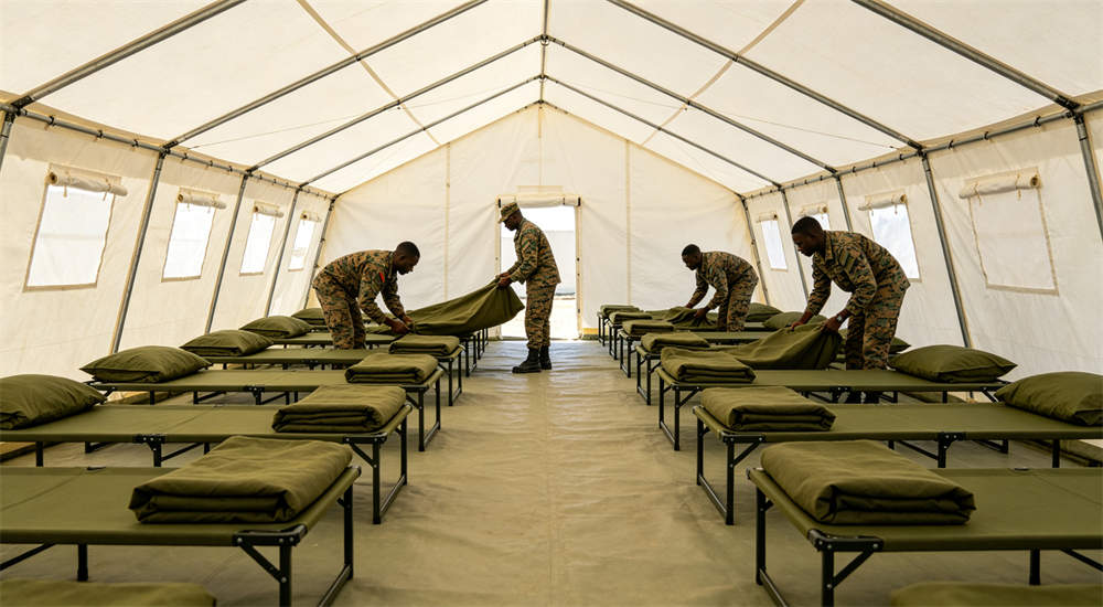Military police bedding detail view for institutional procurement