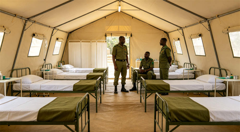 Military police bedding detail view for institutional procurement