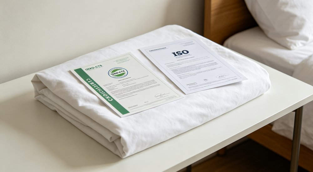 Nursing Home Bedding - Certification White Top, compliance papers for institutional purchasing Nursing Home Bedding - Certification White Top, compliance papers for institutional purchasing