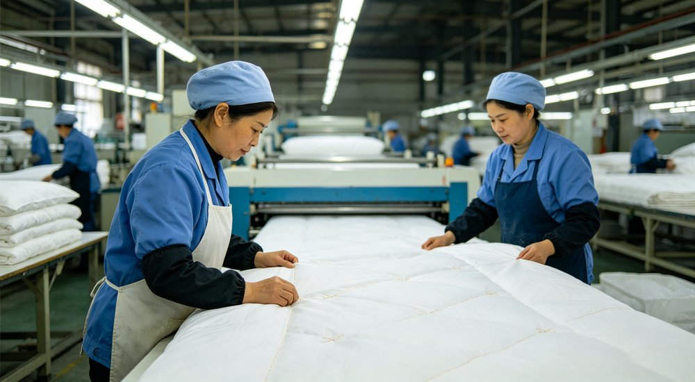 Nursing Home Bedding - Quality Control White Inside, bedding quality verification procedures