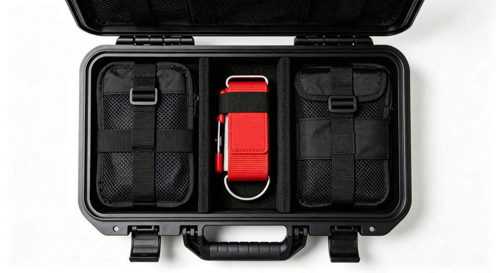 Trauma kit waterproof material test, orange bag with water resistant fabric, emergency medical supplies protected from rain and wet field conditions