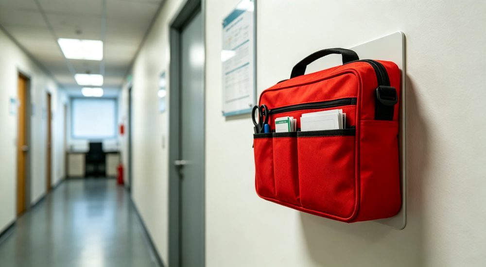Advanced trauma kit with padded interior protection, orange bag with foam padded compartments, delicate medical equipment protected during transport for professional emergency response teams and workplace safety programs