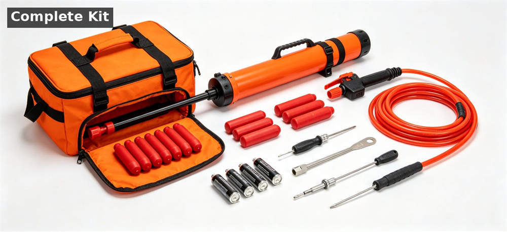 Rescue line thrower complete kit unboxed for institutional procurement, inspection and supply planning