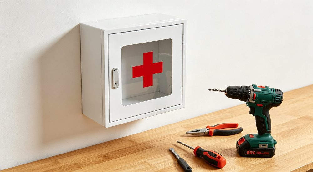 General first aid kit with burn care supplies, specialized burn dressings and gel, emergency kit for kitchen and industrial burn injury treatment