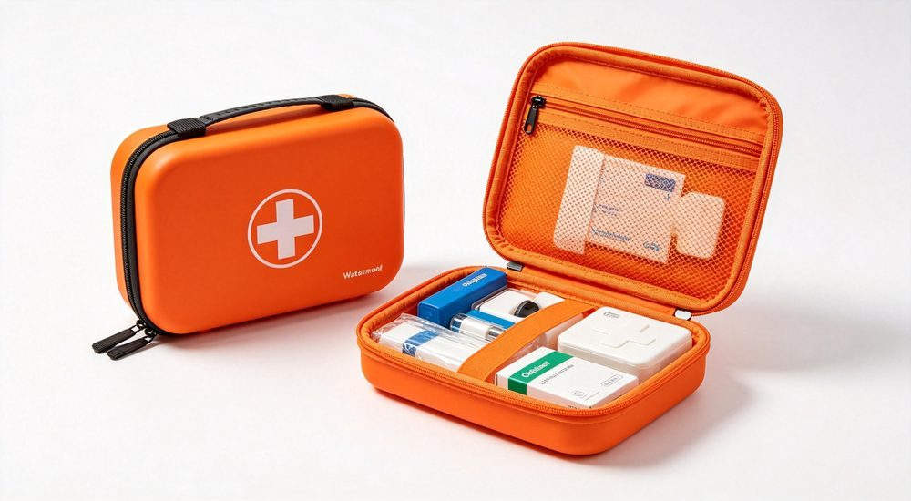General first aid kit with medical tape, secure dressing supplies, emergency kit for bandage fixation and wound care in various situations
