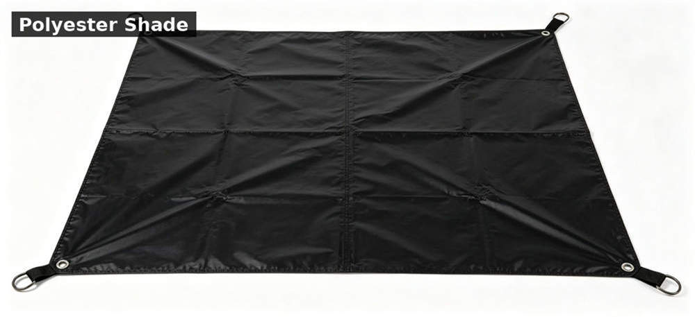Sunshade polyester black white bg for institutional procurement, inspection and supply planning