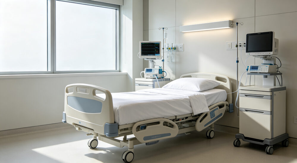 Wide-angle scene of hotel room with premium white institutional bedding and housekeeping staff maintaining quality standards suitable for emergency shelters hospitals universities and hotels requiring durable comfortable bedding solutions